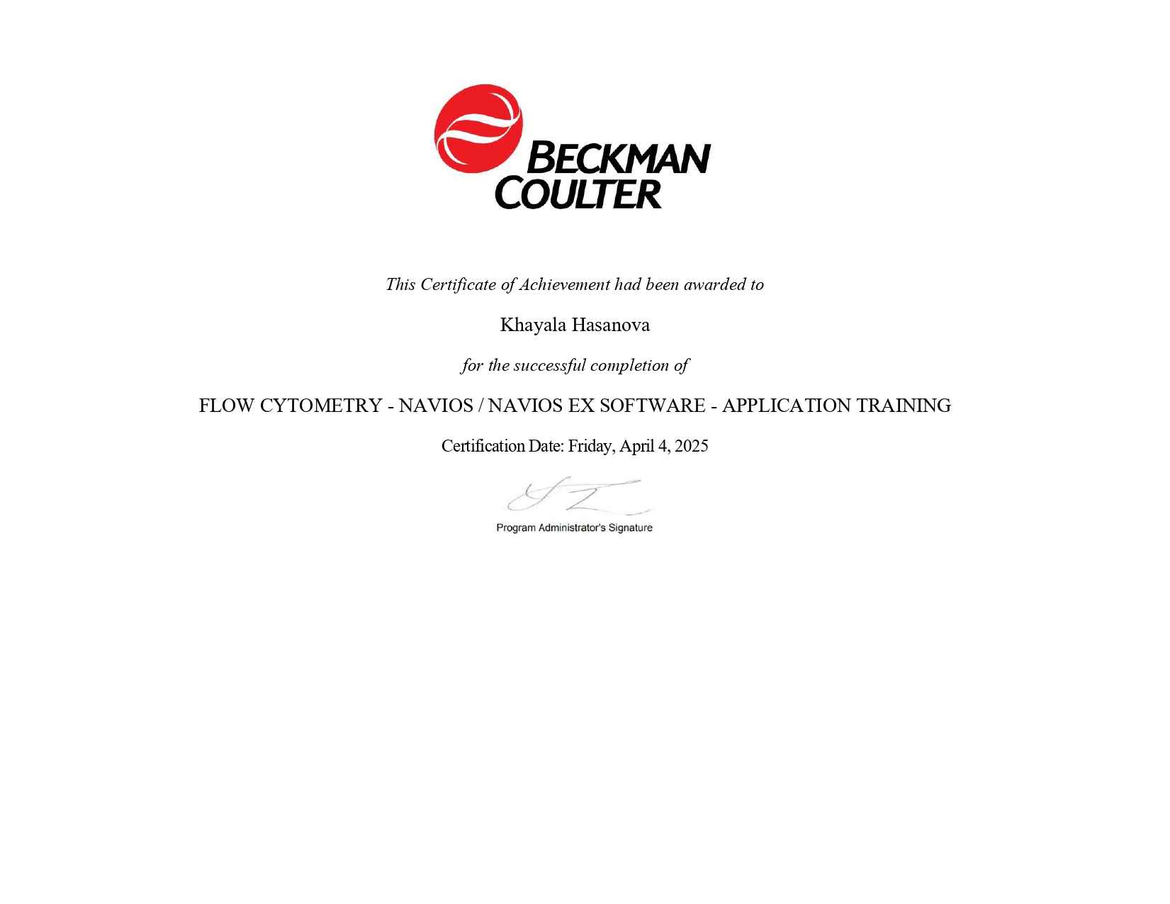 Avstriyanın Vyana şəhərindəki Danaher Corporation, Beckman Coulter Life Science təlim mərkəzində Navios EX klinik axın sitometrinin iş prinsipləri və texnologiyası mövzusunda təlim keçirildi.