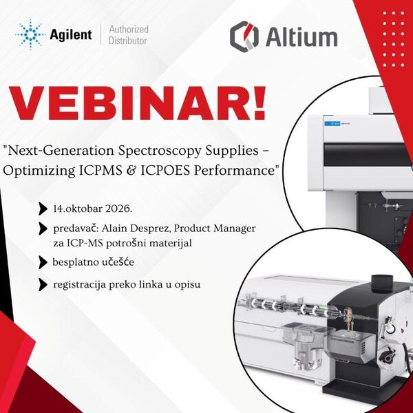 Agilent&Altium Webinar: Next-Generation Spectroscopy Supplies – Optimizing ICPMS & ICPOES Performance